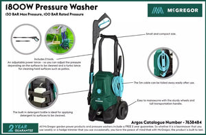 McGregor Pressure Washer - 1800W