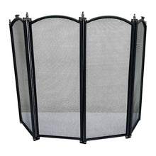 Load image into Gallery viewer, Folding 4-Panel Mesh Fire Guard Screen - Durable Fireplace Safety Protector

