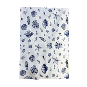 Blue Beach Shells Tea Towel | 100% Cotton tea towel | Kitchen hand towel | Nautical gift | Beach themed gift | Perfect gift for beach lovers | 70 cm x 50 cm