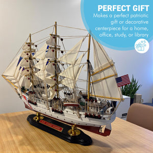 U.S. Coast Guard Cutter Model Ship – Handcrafted Wooden Replica – Detailed Nautical Decor – Fully Assembled Collectable Display