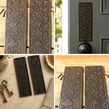 Load image into Gallery viewer, The Ellerker – Hand-Cast Ornate Finger Plates in Antique Iron (Pair)
