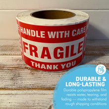 Load image into Gallery viewer, One Roll of Fragile Warning Stickers
