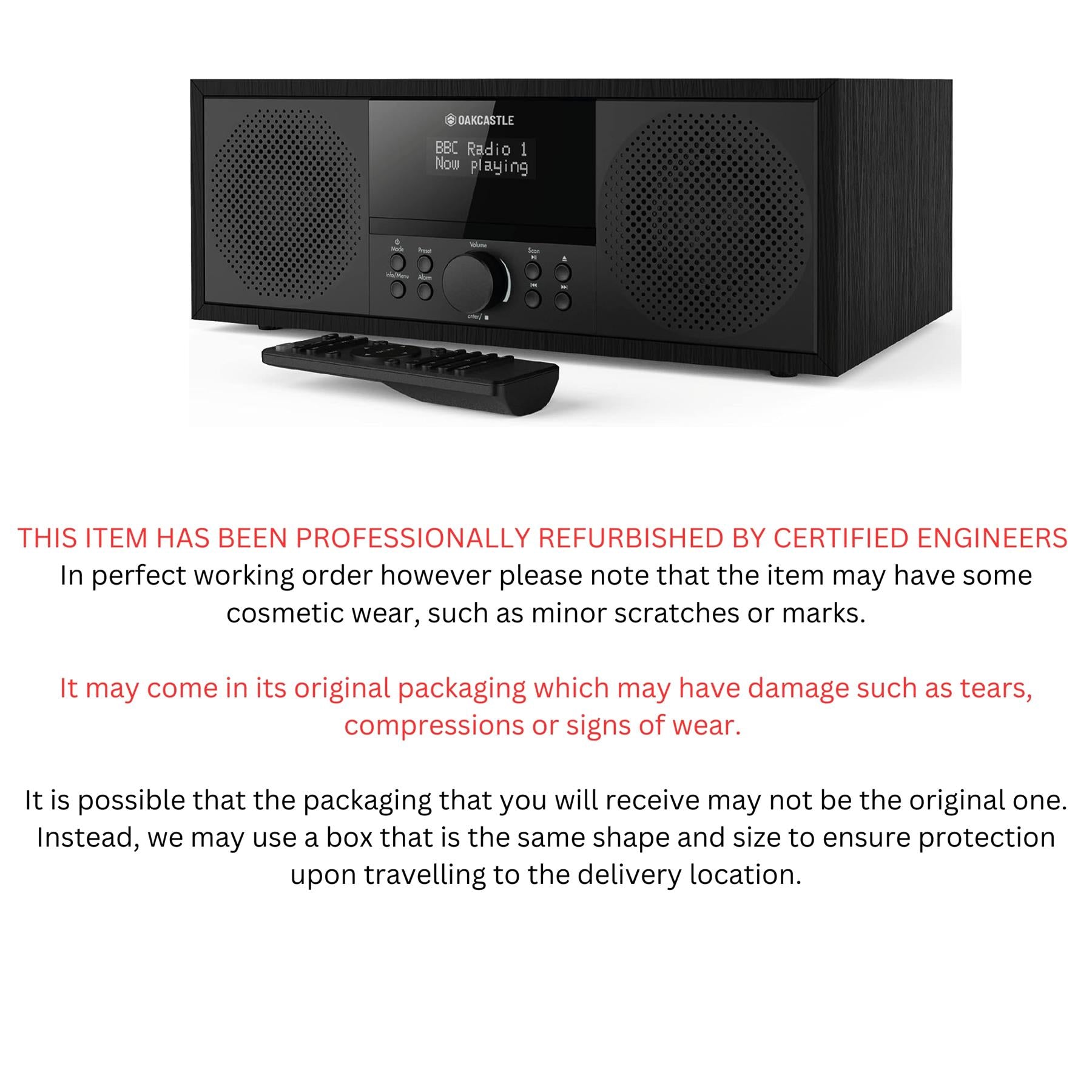 DAB500 CD Player, FM and DAB+ Digital Radio | Bluetooth, Mains Powered ...