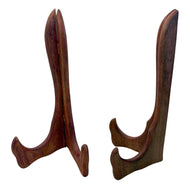 Wooden Plate Display Stands 25cm – Set of 2 Hinged Easel Holders