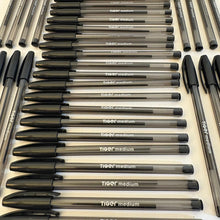 Load image into Gallery viewer, Pack of 50 Black Ballpoint Pens Ultra Glide Smooth Writing German Ink Medium Tip Office School Home
