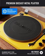 Load image into Gallery viewer, The Majority Stylo Bluetooth Turntable – Yellow, Refurbished
