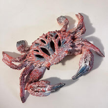 Load image into Gallery viewer, Hand-Painted Resin Crab Ornament, 28cm Wide – Unique Nautical Decor Gift
