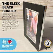 Load image into Gallery viewer, BLACK ALUMINIUM GLASS PHOTO FRAME | 15cm x 20cm | 6 Inches x 8 Inches | Picture Frame | High Quality Contemporary style | Showcase your photos and pictures.
