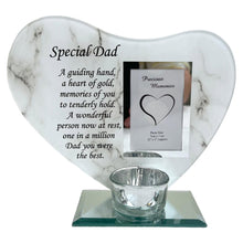 Load image into Gallery viewer, Special Dad Glass Photo Frame &amp; Memorial Candle Holder - Family Decoration for a Cherished Husband
