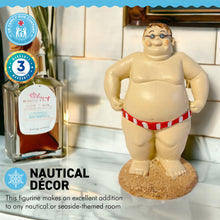 Load image into Gallery viewer, CHUBBY CHAPPY resin FIGURINE | Seaside ornament | bathroom ornaments | beach figurine | 16cm (H) | Swimmer | Fat Bloke
