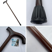 Load image into Gallery viewer, Varnished Dark Wood Classic Derby Walking Stick
