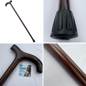 Varnished Dark Wood Classic Derby Walking Stick