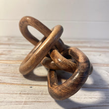 Load image into Gallery viewer, Rustic Wooden 5-Link Chain Ornament for Home Decor,  Ideal for Living Room, Shelf, and Coffee Table Decoration
