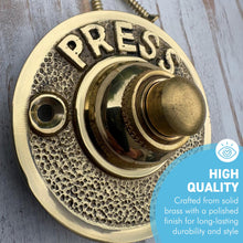 Load image into Gallery viewer, Premium Solid Brass Door Bell Push Button - Elegant and Durable Design for Home or Office Entrances
