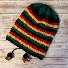 Load image into Gallery viewer, Baggy Rastafarian Rasta slouchy beanie hat
