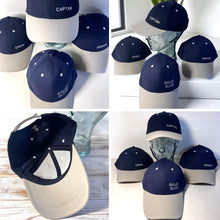 Load image into Gallery viewer, Set of 4 Adjustable Navy-Blue Baseball Caps, Galley Slave, Captain, Crew &amp; Engineer, Nautical Boating Hats for Sailing, Yachting &amp; Team Uniform
