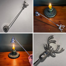 Load image into Gallery viewer, Stag Candle Extinguisher with long handle, avoids wax spill, Aluminium Candle Snuffer
