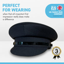 Load image into Gallery viewer, Size 56cm | Small Grey Chauffeur Style Peaked Cap | Traditional style ideal for weddings, school proms and special events| Driving Cap | UK size 6 7/8 | US size 7
