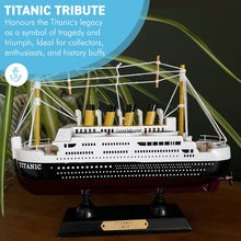 Load image into Gallery viewer, Exquisite Detailed Wooden Model of the Titanic,  Stunning Replica of the Iconic Ocean Liner
