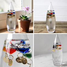 Load image into Gallery viewer, Galileo Thermometer Bullet Shaped Temperature Gauge Multicolored
