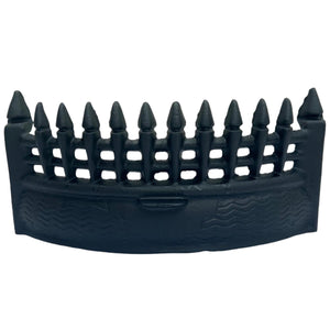 18-Inch Castle Fire Front Fret in Matte Black - Decorative Fireplace Accessory