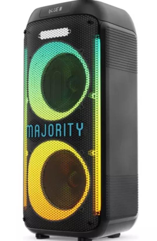 Refurbished Majority Pulse 2 Bluetooth Karaoke 𝗣𝗔𝗥𝗧𝗬 𝗦𝗣𝗘𝗔𝗞𝗘𝗥 with AI Smart Lights– Compact, Portable, Party-Ready Audio for Home, Outdoor, and Events