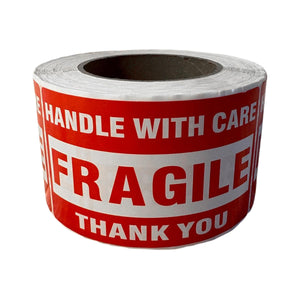 One Roll of Fragile Warning Stickers