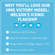 Load image into Gallery viewer, Wooden HMS Victory detailed model | Sailing gift | Wooden ships | Model battle ships | Sturdy construction | Cotton sails and rigging |  42cm (L) x 41cm (H)
