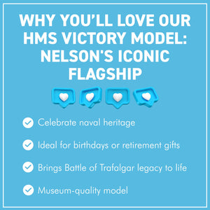 Wooden HMS Victory detailed model | Sailing gift | Wooden ships | Model battle ships | Sturdy construction | Cotton sails and rigging |  42cm (L) x 41cm (H)