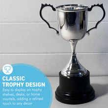 Load image into Gallery viewer, Elegant 18cm Silver Trophy Cup - Ideal Award for sports, competitions &amp; ceremonies
