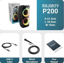 Load image into Gallery viewer, MAJORITY P200 Portable Bluetooth Speaker - Black
