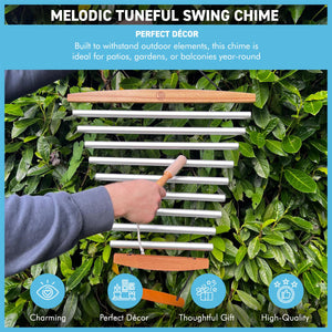 Melodic Tuneful Swing Chime – Soothing Wind Chimes for Outdoor Garden & Patio Decor, Relaxing Harmony & Calming Sounds