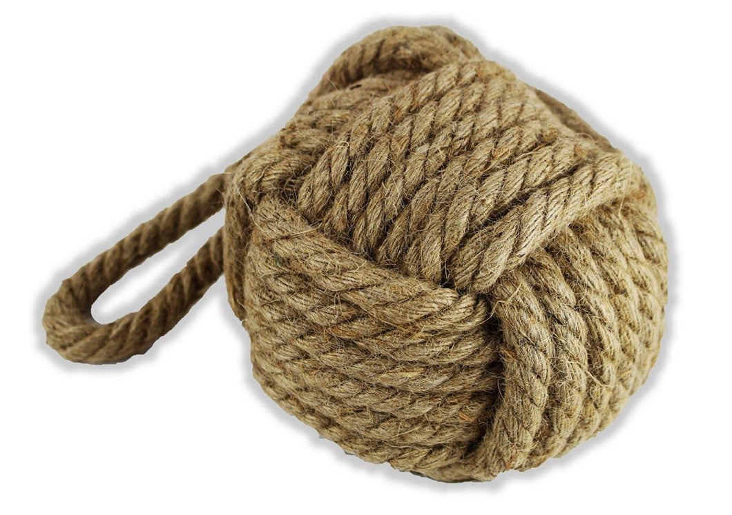 Heavy weight rustic natural rope Ball Weighted Door Stopper