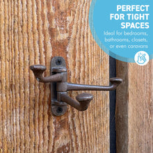 Load image into Gallery viewer, Pack of 4 cast Iron SWIVEL COAT HOOKS Black 3-Hinge Wall &amp; Door Mounted Vintage Style Hooks
