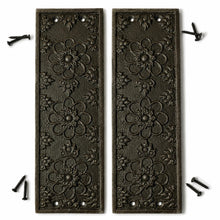 Load image into Gallery viewer, The Ellerker – Hand-Cast Ornate Finger Plates in Antique Iron (Pair)
