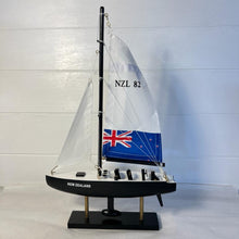 Load image into Gallery viewer, NEW ZEALAND AMERICAS CUP MODEL YACHT | Sailing | Yacht | Boats | Models | Sailing Nautical Gift | Sailing Ornaments | Yacht on Stand | 33cm (H) x 21cm (L) x 4cm (W)
