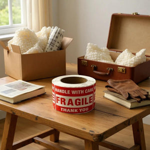 One Roll of Fragile Warning Stickers