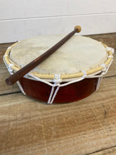 Load image into Gallery viewer, Shamanic Hand Drum with Beater - Traditional Plain Rope Design for Ceremonial Celebrations
