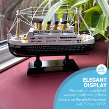 Load image into Gallery viewer, Exquisite Detailed Wooden Model of the Titanic,  Stunning Replica of the Iconic Ocean Liner
