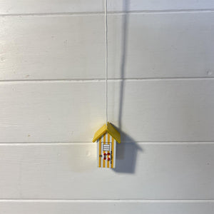 Yellow beach hut light pull | Nautical Theme Wooden Neach Hut Cord Pull Light Pulls
