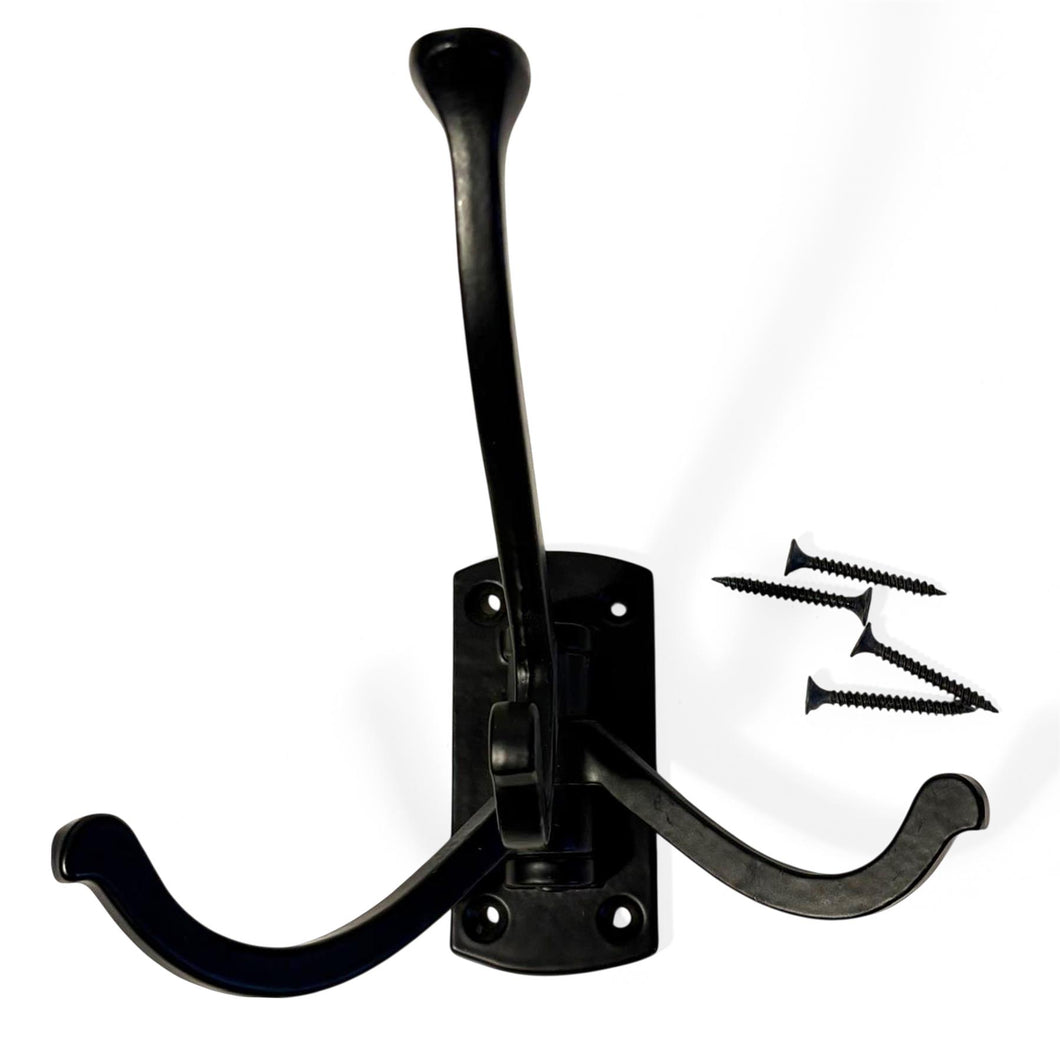 Four-way Folding Coat Hook | Antique Brass Swivel Hook | | Wall mounted for bathroom, kitchen, bedroom | Captains hook | independently swiveling arms | Versatile and elegant