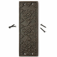 Load image into Gallery viewer, The Ellerker – Hand-Cast Ornate Finger Plate in Antique Iron
