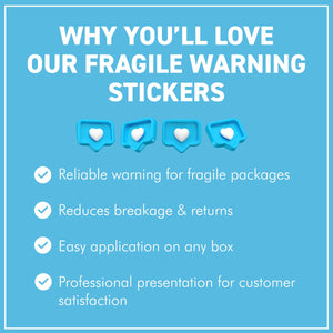 One Roll of Fragile Warning Stickers
