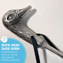 Load image into Gallery viewer, Long-Handled Aluminum Duck Head Shoe Horn – Durable, Easy-to-Use Shoehorn with Elegant Horse Design
