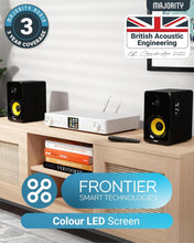 Load image into Gallery viewer, Bluetooth Internet Radio with DAB+ | Digital Tuner for Hifi Stack | FM, Spotify Connect, Podcasts | 90+ Presets, Colour LED Display | USB, AUX, RCA | Remote Control | MAJORITY Fitzwilliam 2024 Silver
