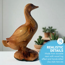 Load image into Gallery viewer, 𝗚𝗢𝗢𝗦𝗘 𝗙𝗜𝗚𝗨𝗥𝗜𝗡𝗘 Rustic Wood-Look Figurine Farmhouse Bird Home Decor

