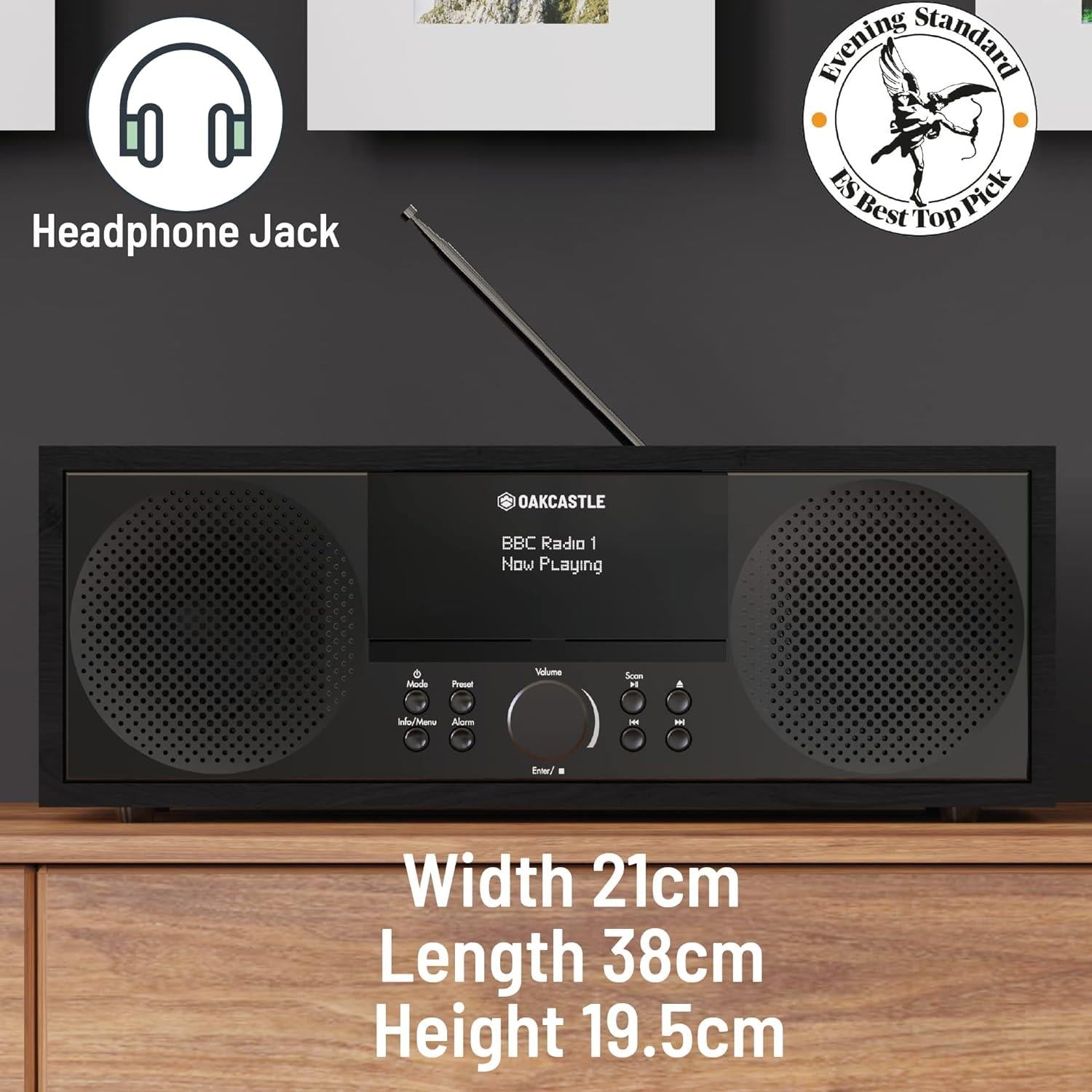 DAB500 CD Player, FM and DAB+ Digital Radio | Bluetooth, Mains Powered ...