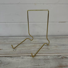 Load image into Gallery viewer, Brass Coloured Plate | Stand Art Display | Photo display  - 13cm (H) 5inches (H)
