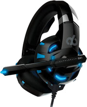 Load image into Gallery viewer, Level Up Your Gameplay – Veho Alpha Bravo GX1 Multi-Platform Gaming Headset with 50mm Drivers, Noise Cancelling Mic &amp; LED Glow Design

