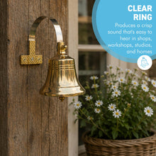 Load image into Gallery viewer, The Shop Keeper – The Brass Bell That Announces Every Visitor. No Batteries, No Wiring, Just That Unmistakable Ring.
